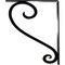 Ekena Millwork Edwards Wrought Iron Bracket, (Triple center brace), Powder Coated Black 2"W x 12"D x 15"H BKTM02X12X15TED - alternate 6